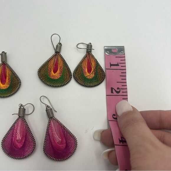 Set of 3 Thread Earrings - Picture 5 of 8